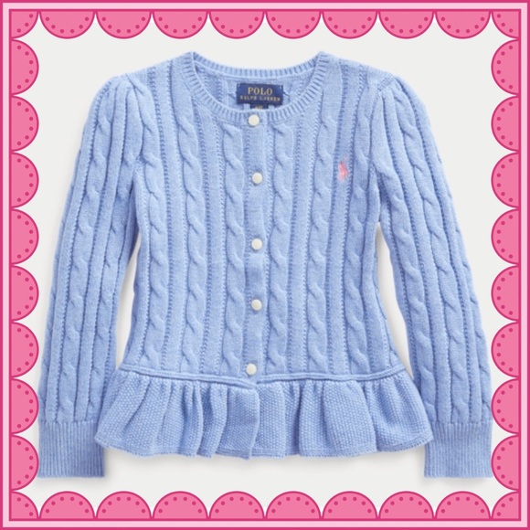 Ralph Lauren Cable Cotton Peplum 